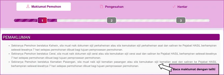 PERMOHONAN STR
step 3